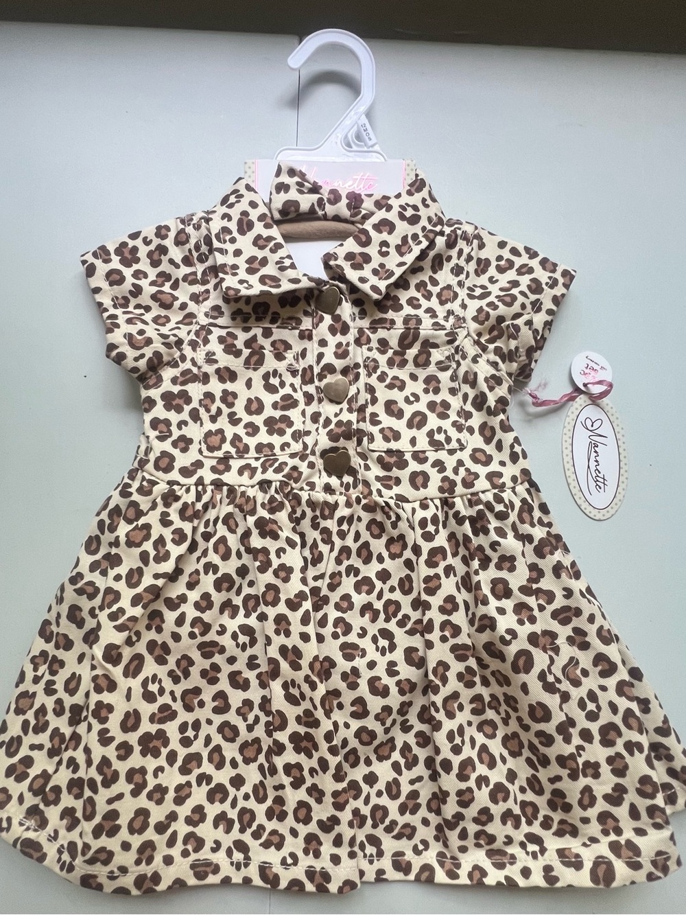 Nannette Beige and Brown Leopard Print Shirt Dress